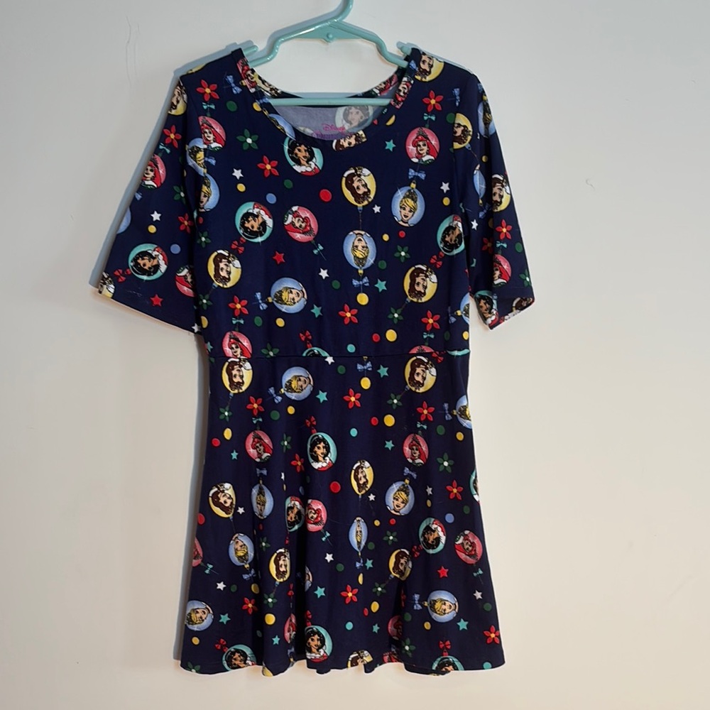 Disney Red and White Casual Crew Neck Sundress